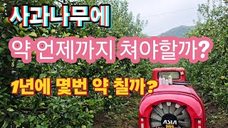 사과나무에 약 언제까지 쳐야할까?1년에 몇번이나 사과나무에 약 쳐야 할까?