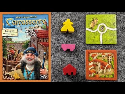 WHAT'S NEW Carcassonne Expansion 5: Abbey and Mayor, plus PLAYTHROUGH and RANKING (Reupload)