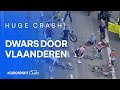 💥 HUGE CRASH in Dwars door Vlaanderen wipes out Wout van Aert, Mads Pedersen and Biniam Girmay 🤕