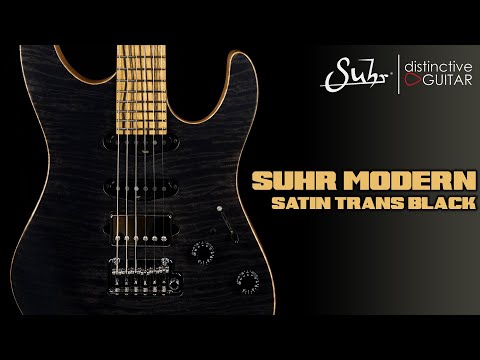 Suhr Modern Custom HSS | Satin Trans Black NAMM Top