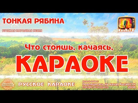 Караоке - "Тонкая рябина " Русская Народная песня Новая