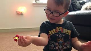 Noel’s first toy review video!! Thank you so much Super Zings he loves them 👌🏼🤓