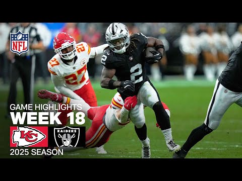 Kansas City Chiefs vs. Las Vegas Raiders Game Highlights | NFL 2025 Season Week 18
