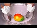 Mango Ice Cream Rolls Oddly Satisfying Street Food ASMR