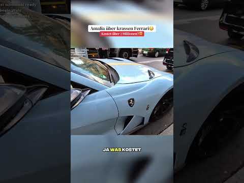 Amalia über krassen Ferrari😳 #fy #crashout #amalia #funny #money #geld #fyp #rich