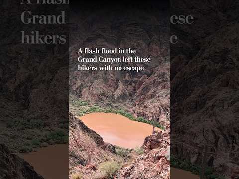 A flash flood in the Grand Canyon left these hikers with no escape