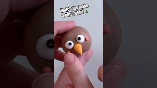 DIY EASY CHRISTMAS ROBIN 🎄 #polymerclay #christmascrafts #holidayswithshorts