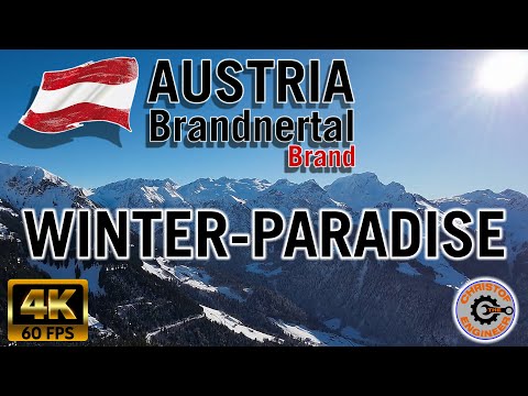 AUSTRIA 4K - Winter Paradise - "Brandnertal" AUSTRIA - UHD Panorama Drone View