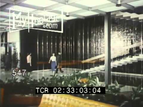 1950s Modern Office Building, Lobby, W/ Grand Staircase