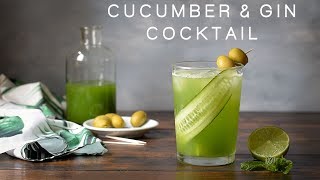 cucumber & gin (or grappa) cocktail