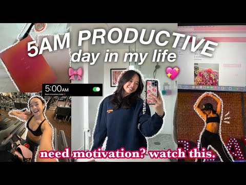 5AM PRODUCTIVE DAY IN MY LIFE | tips on motivation & discipline