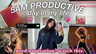 5AM PRODUCTIVE DAY IN MY LIFE | tips on motivation & discipline