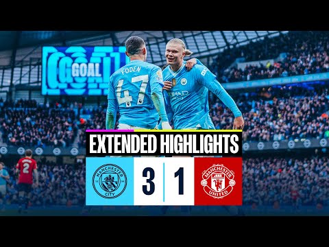 Manchester City 3-1 Manchester United | Foden Screamer & Haaland Goals | Extended Highlights