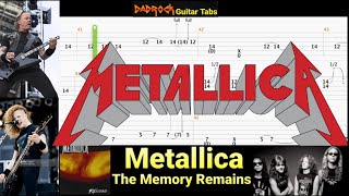 The Memory Remains - Metallica - Guitar + Bass TABS Lesson