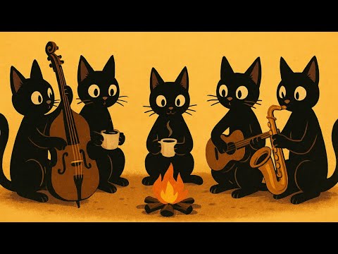Black Cats Bonfire Jazz: Deep Bass Vibes for Work & Relax