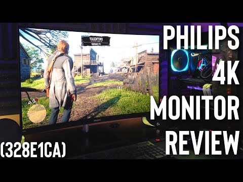 PHILIPS Lenktas LCD monitorius su „Ultra Wide-Color“ / 328E1CA/00 /  31,5 col. / 4K UHD / VA / HDMI/DP / garsiakalbiai video