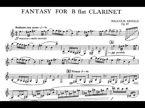 Fantasy for B flat Clarinet, op.87 - M. Arnold