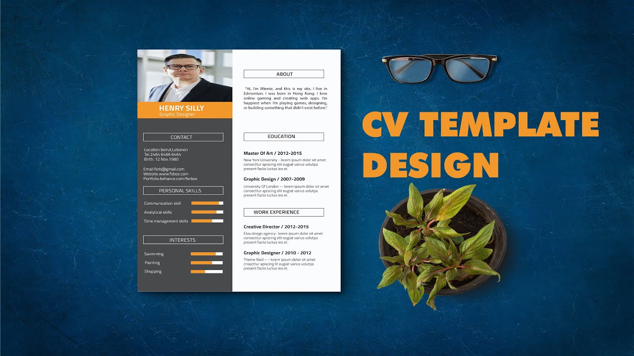 CV/Resume Template Design Tutorial Adobe Illustrator