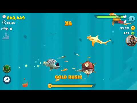 Hungry shark evolution - World record with 1 Million points reef shark - 5:41