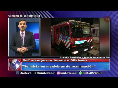 Murió una mujer en un incendio en Villa Nueva