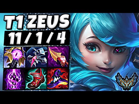T1 Zeus Gwen vs K'Sante [ TOP ] Lol Korea Challenger Patch 13.8 ✅