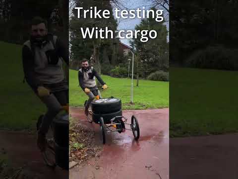DIY Reverse Tilting Cargo Trike - Geometry Tests #shorts #diy #cargobike #trike