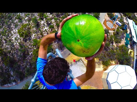 DODGING HEAVY STUFF with RC CARS!! (From 45m Tower)