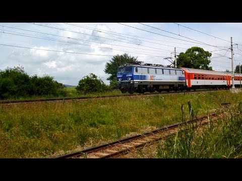 EP09-033 v čele vlaku EC 110 "Praha", Hranice na Moravě