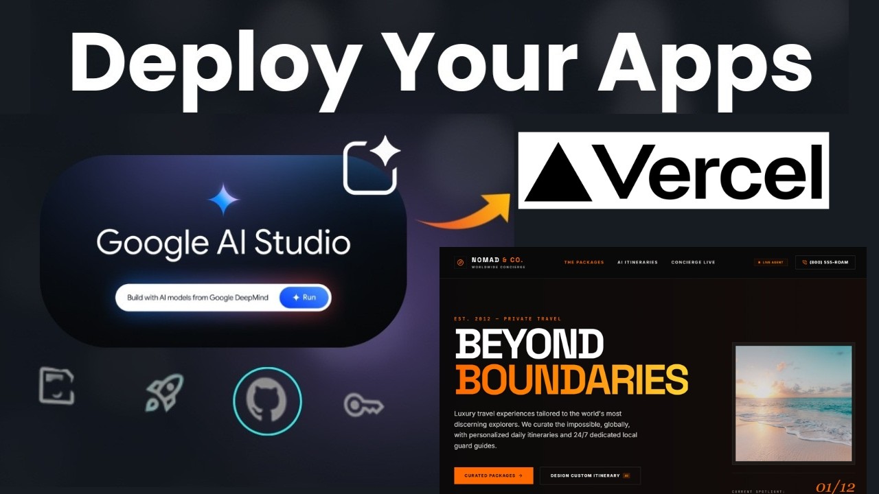 Build & Deploy Websites using AI for FREE | Google AI Studio + GitHub + Vercel
