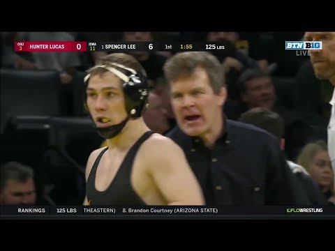 125 LBS: #1 Spencer Lee (Iowa) vs. Hunter Lucas (Ohio State) | 2020 B1G Wrestling