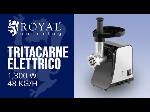 Video - Tritacarne elettrico - Rotazione in senso inverso - 48 kg/h