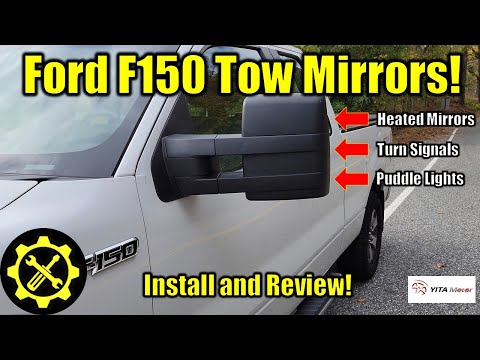 2004 - 2014 Ford F150 Upgrade! Yitamotor Tow Mirror install and review!
