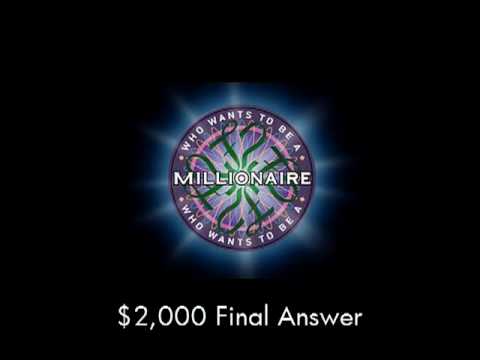$2,000 Final Answer - Who Wants to Be a Millionaire?