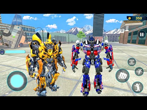 Optimus Prime And Bumblebee Robot Jet Car Bike Transformation Robot Game 2020 😮 - Android Gameplay