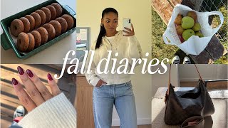 INTROVERT DIARIES | baking apple cider donuts, apple picking, what's in my bag, fall nails & hosting