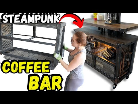 Building a Steampunk Coffee Bar | Copper Pipes, Gauges & a Model A Jack Lift!