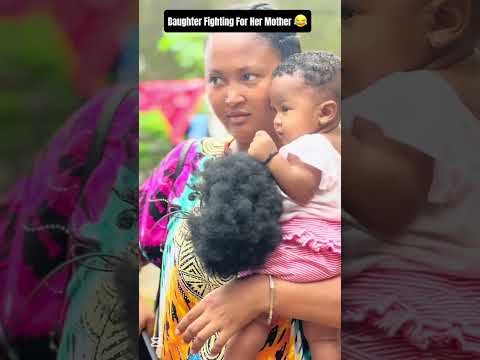 A little child fighting for her mother