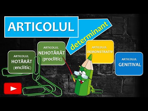 ARTICOLUL HOTĂRÂT, NEHOTĂRÂT, DEMONSTRATIV, GENITIVAL