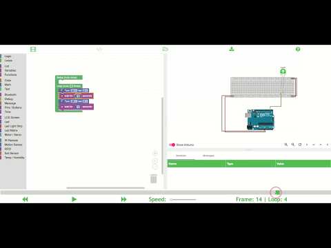 ElectroBlocks - An Arduino Blockly Code Editor with Simulator and Advanced Debugging Preview
