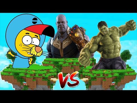 KRAL ŞAKİR ADASI VS THANOS ADASI VS HULK ADASI 😱 - Minecraft