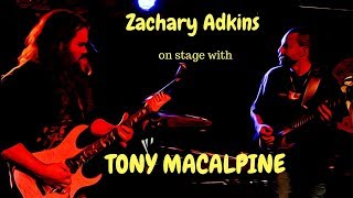 Zachary Adkins On Stage with Tony Macalpine