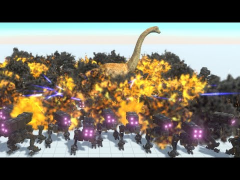 100 BOSS Rockets Circle Animal Revolt Battle Simulator