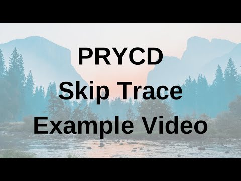 Prycd Skip Trace Example Video