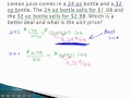 Ratios, Rates, and Proportions - Rates and Unit Prices Ratios, Rates, and Proportions - Rates and Unit Prices