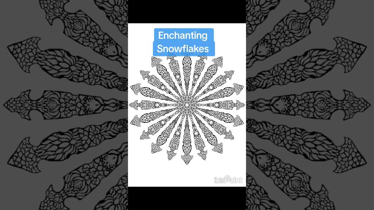Stunning snowflake coloring page