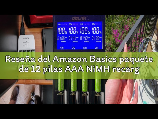 Vídeo relacionado con Amazon Basics paquete de 12 pilas AAA NiMH recargables, 800 mAh, 1,2 V, se recargan hasta 1000 veces, precargadas