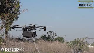 DefendAir Counter-UAS System vs DJI FlyCart |Heavy-Lift Drone Interception with Net-Based Technology