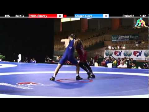 Pan Am 2012: GR 84 KG Semifinal Pablo Shorey (CUB) vs. Yorgen Cova (VEN)