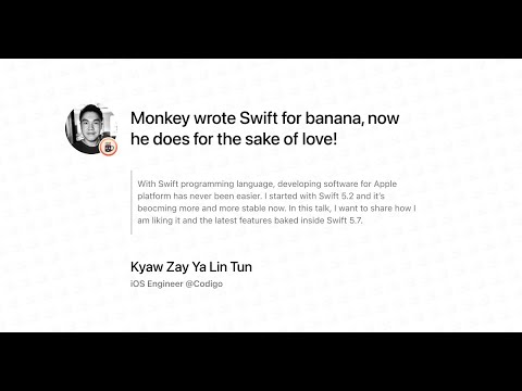 Monkey wrote Swift for banana, now he does for the sake of love!