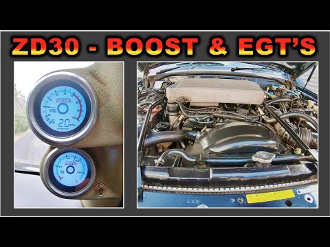 ZD30 Turbo Boost Gauge and EGT Gauge Readings.
